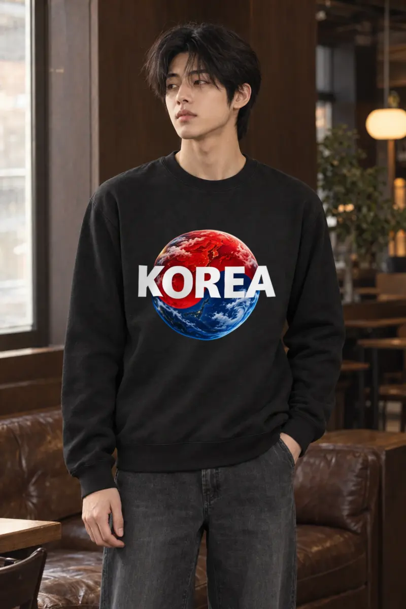 "Korea Earth" Heavy Blend Unisex Crewneck Sweatshirt