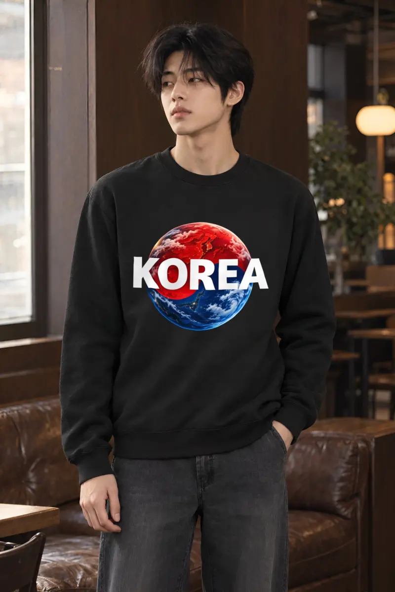 "Korea Earth" Heavy Blend Unisex Crewneck Sweatshirt