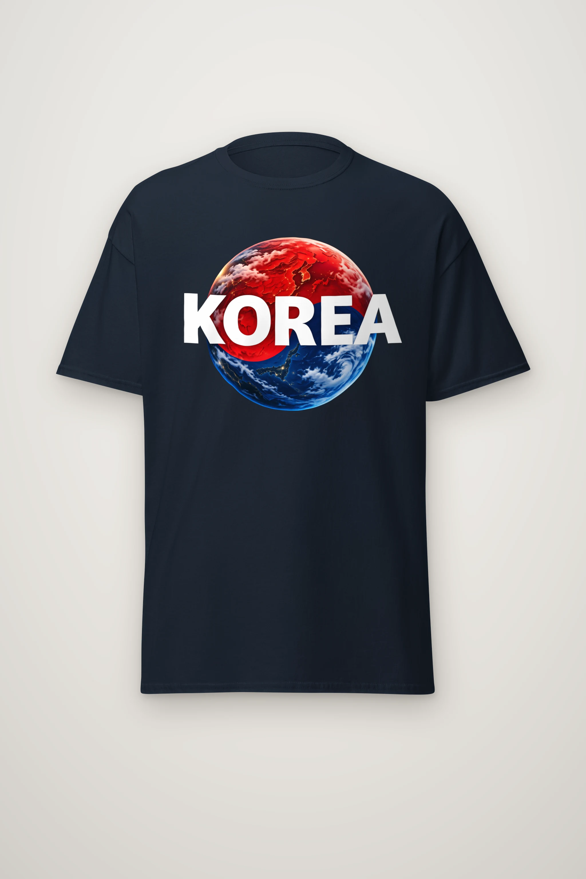 "Korea Earth" Heavyweight Unisex Crewneck T-shirt