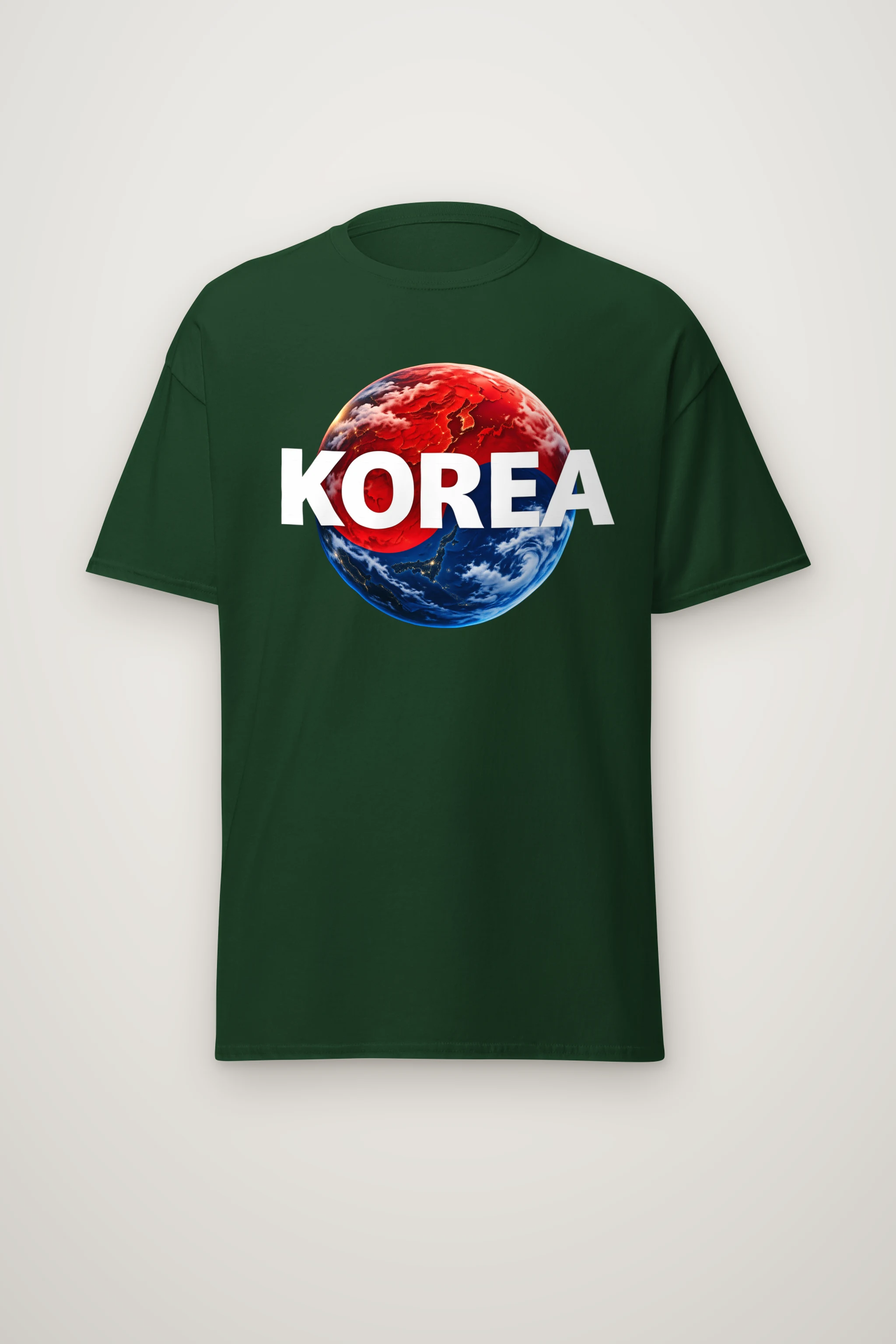"Korea Earth" Heavyweight Unisex Crewneck T-shirt