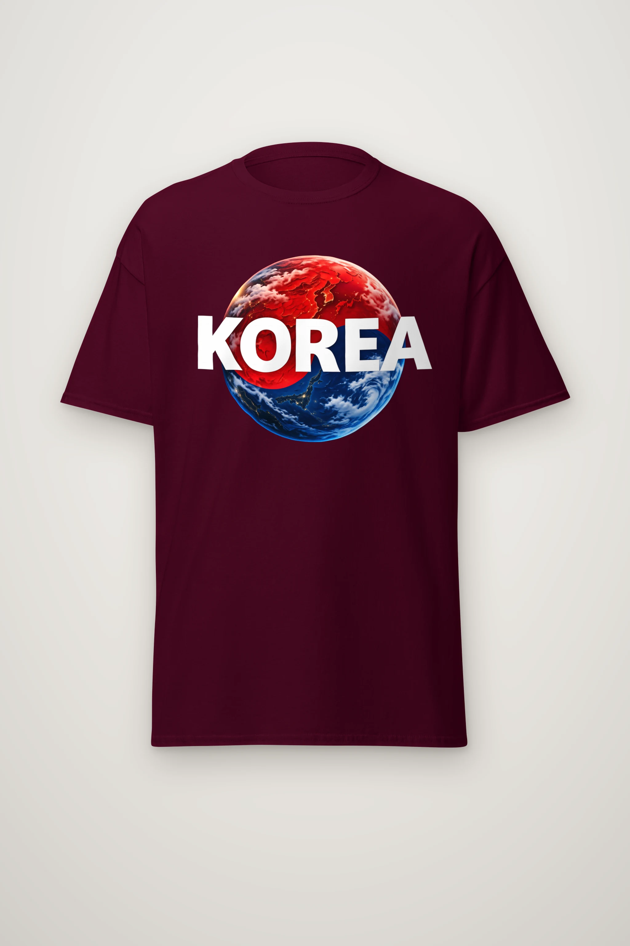 "Korea Earth" Heavyweight Unisex Crewneck T-shirt