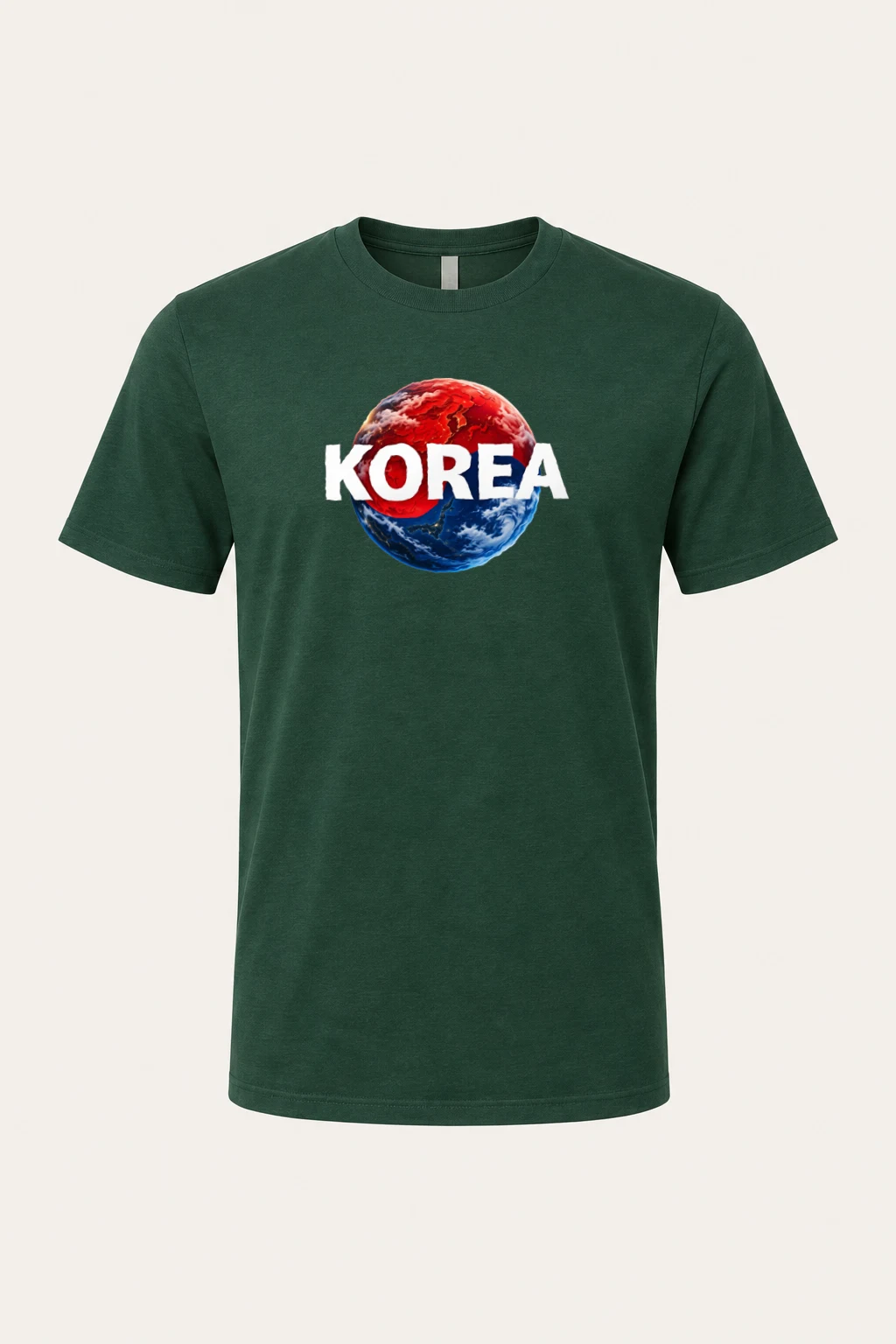 "Korea Earth" Heavyweight Unisex Crewneck T-shirt | Gildan 5000