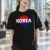 "Korea Globe" Heavyweight Unisex Crewneck T-shirt | Gildan 5000