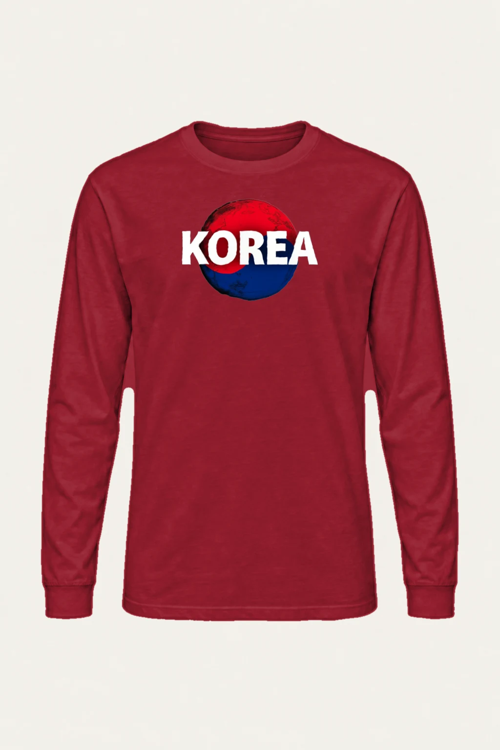 "Korea Globe" Unisex Longsleeve T-shirt | Gildan 2400