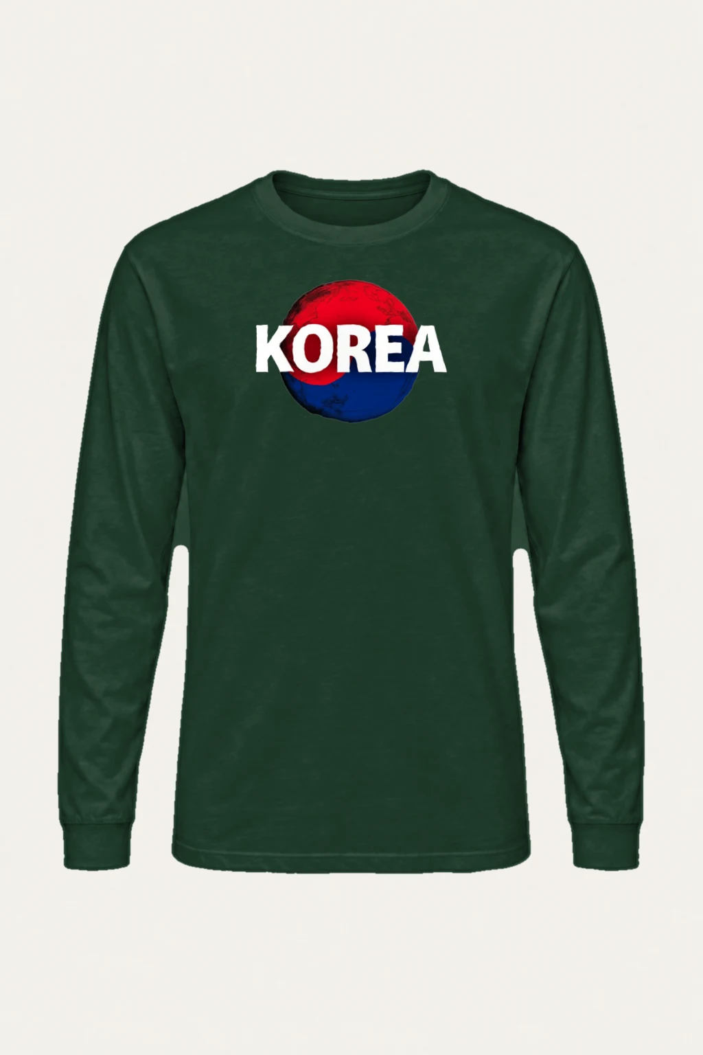 "Korea Globe" Unisex Longsleeve T-shirt | Gildan 2400