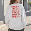 "Korea & More" Heavy Blend Unisex Crewneck Sweatshirt | Gildan 18000