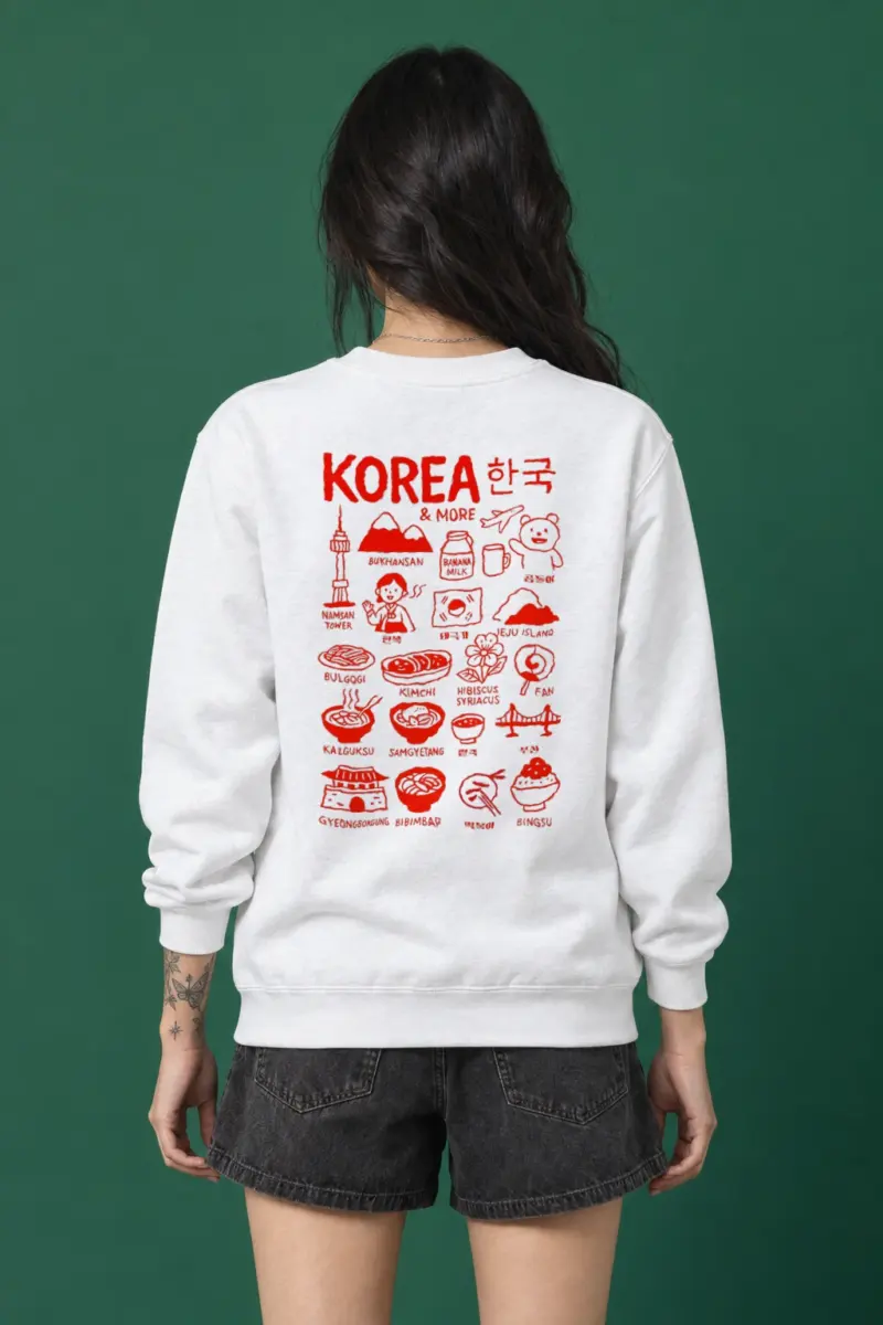 "Korea & More" Heavy Blend Unisex Crewneck Sweatshirt