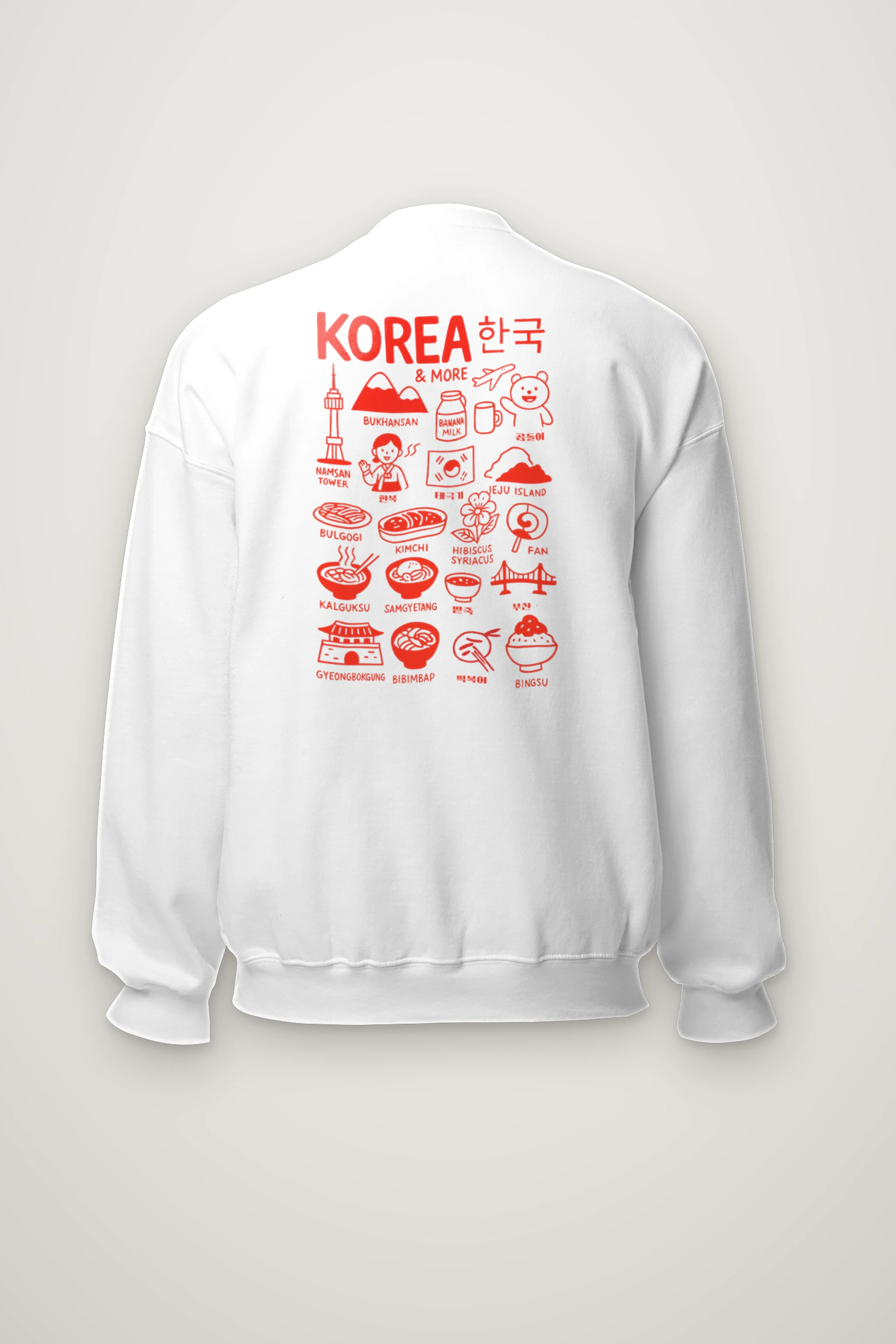 "Korea & More" Heavy Blend Unisex Crewneck Sweatshirt