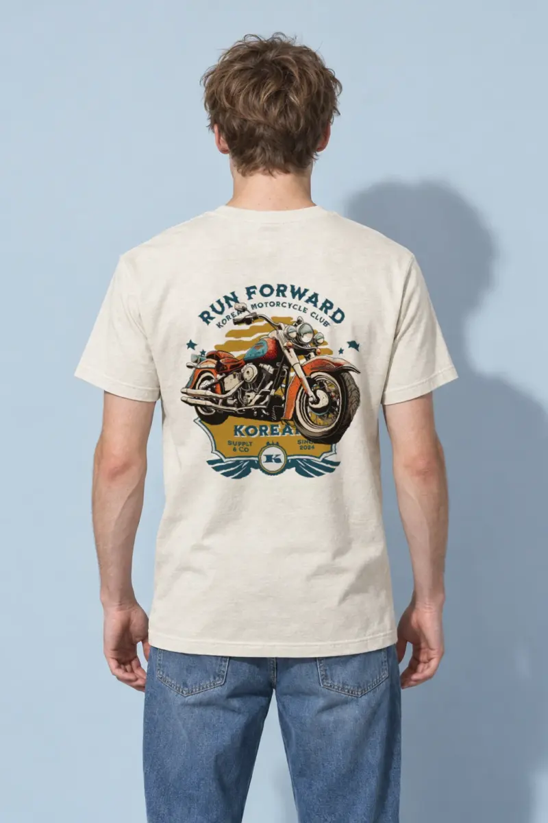 "Korea Motorcycle Club" Heavyweight Unisex Crewneck T-shirt