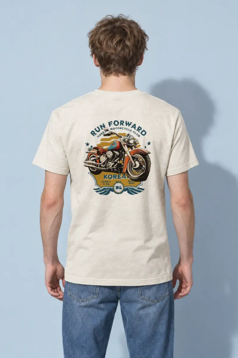 "Korea Motorcycle Club" Heavyweight Unisex Crewneck T-shirt