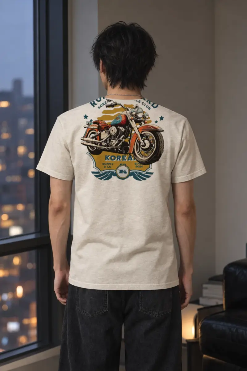 "Korea Motorcycle Club" Heavyweight Unisex Crewneck T-shirt
