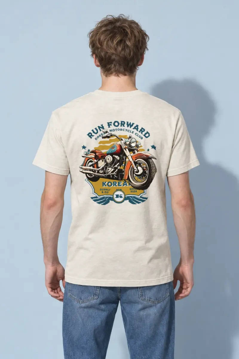 "Korea Motorcycle Club" Heavyweight Unisex Crewneck T-shirt