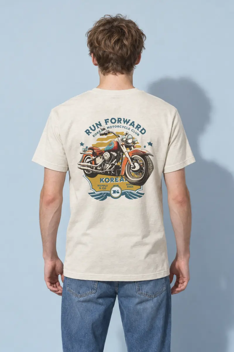 "Korea Motorcycle Club" Heavyweight Unisex Crewneck T-shirt