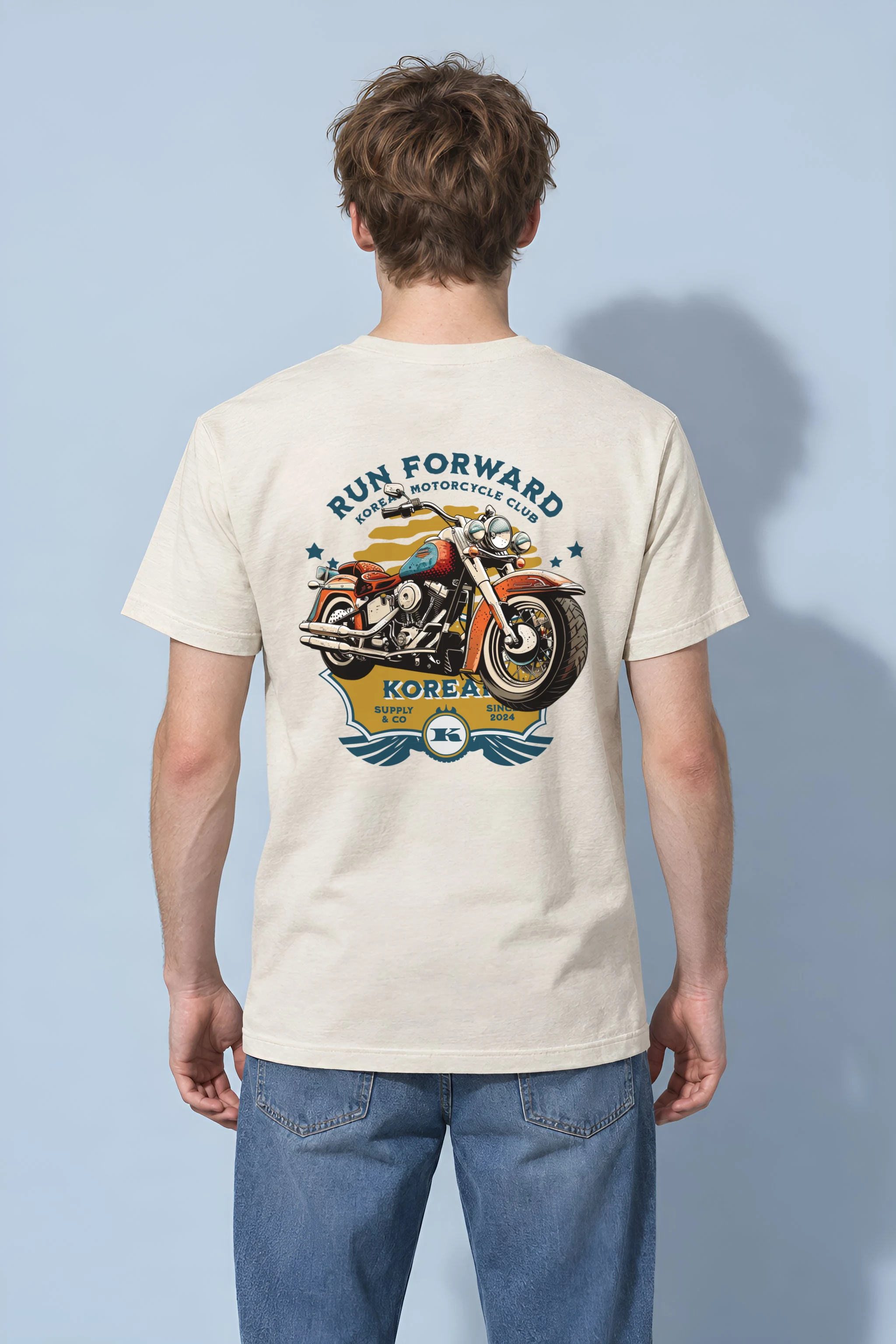 "Korea Motorcycle Club" Heavyweight Unisex Crewneck T-shirt