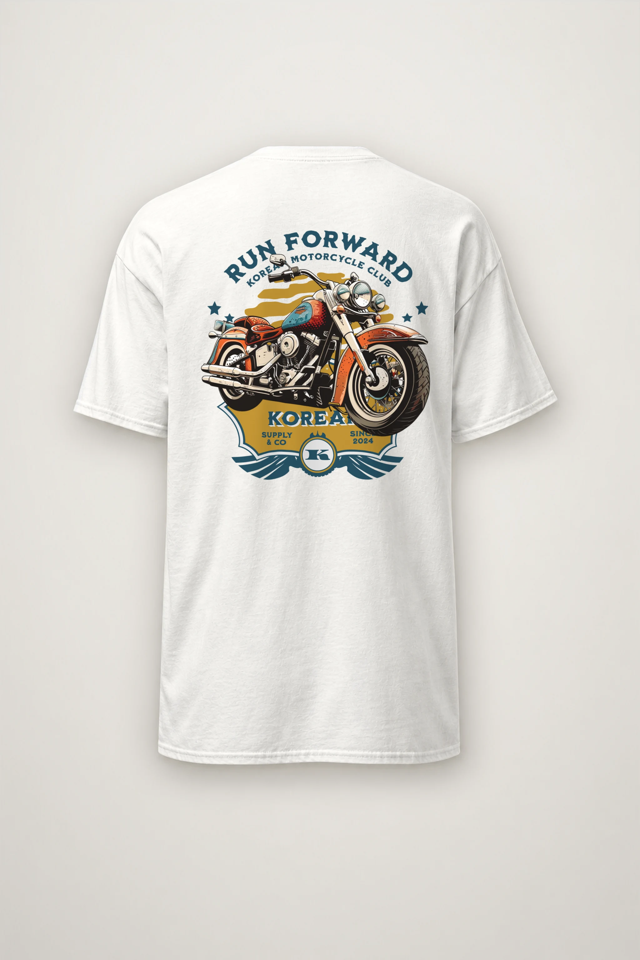"Korea Motorcycle Club" Heavyweight Unisex Crewneck T-shirt