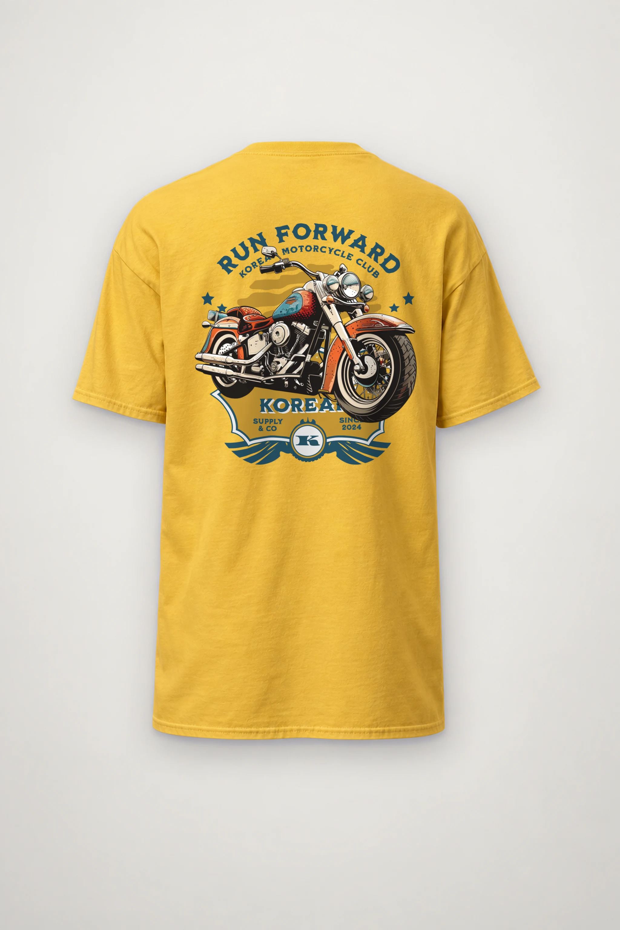 "Korea Motorcycle Club" Heavyweight Unisex Crewneck T-shirt