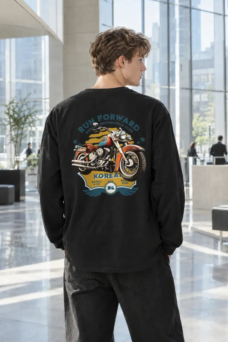 "Korea Motorcycle Club" Unisex Longsleeve T-shirt | Gildan 2400