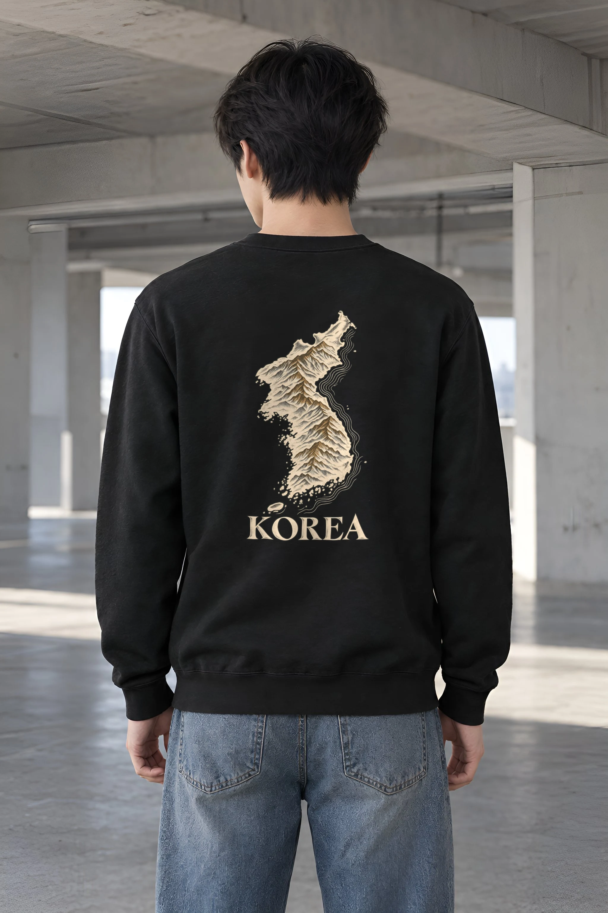 "Korea Mountain To Coast" Heavy Blend Unisex Crewneck Sweatshirt
