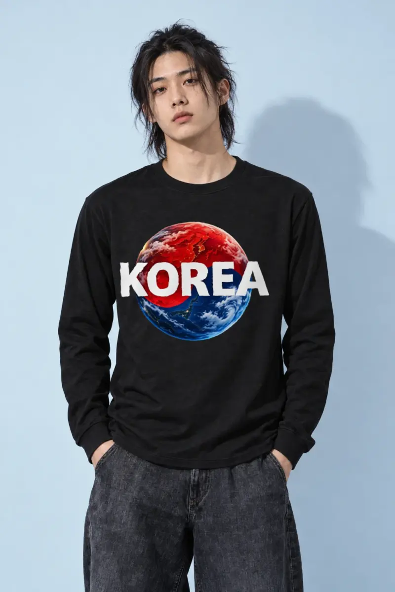 "Korea Orbit" Unisex Longsleeve T-shirt | Gildan 2400