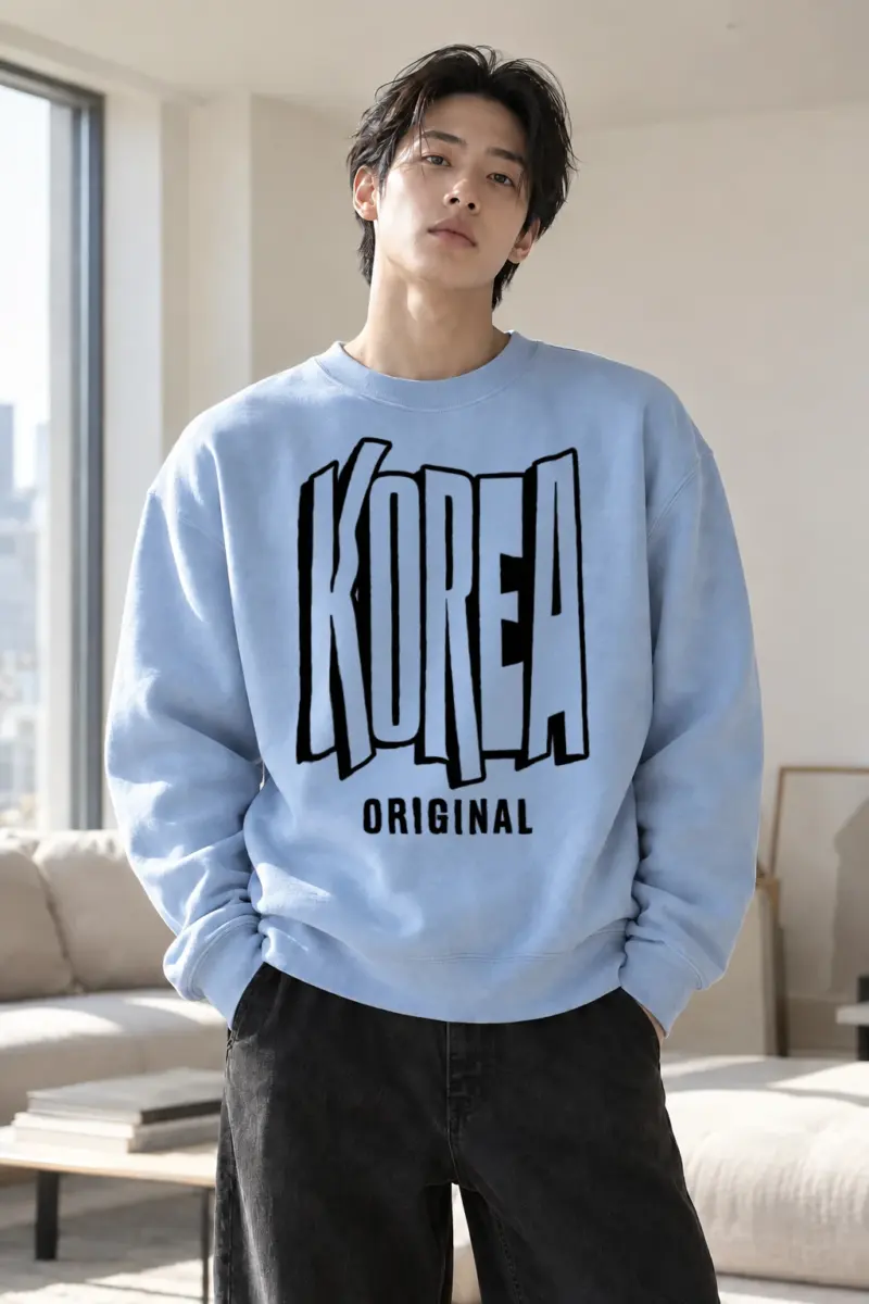 "Korea Original" Heavy Blend Unisex Crewneck Sweatshirt | Gildan 18000