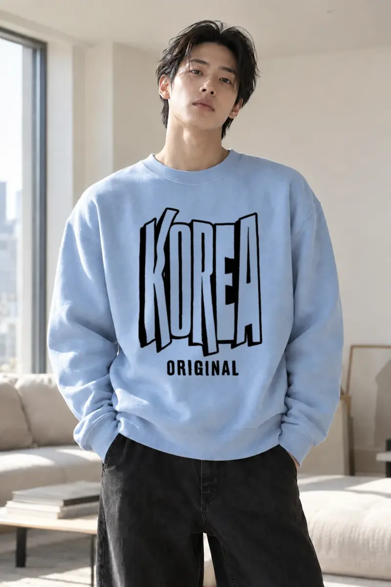 "Korea Original" Heavy Blend Unisex Crewneck Sweatshirt | Gildan 18000