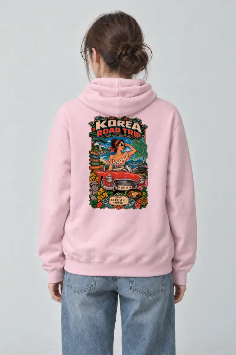 "Korea Road Trip" Heavy Blend Unisex Pullover Hoodie