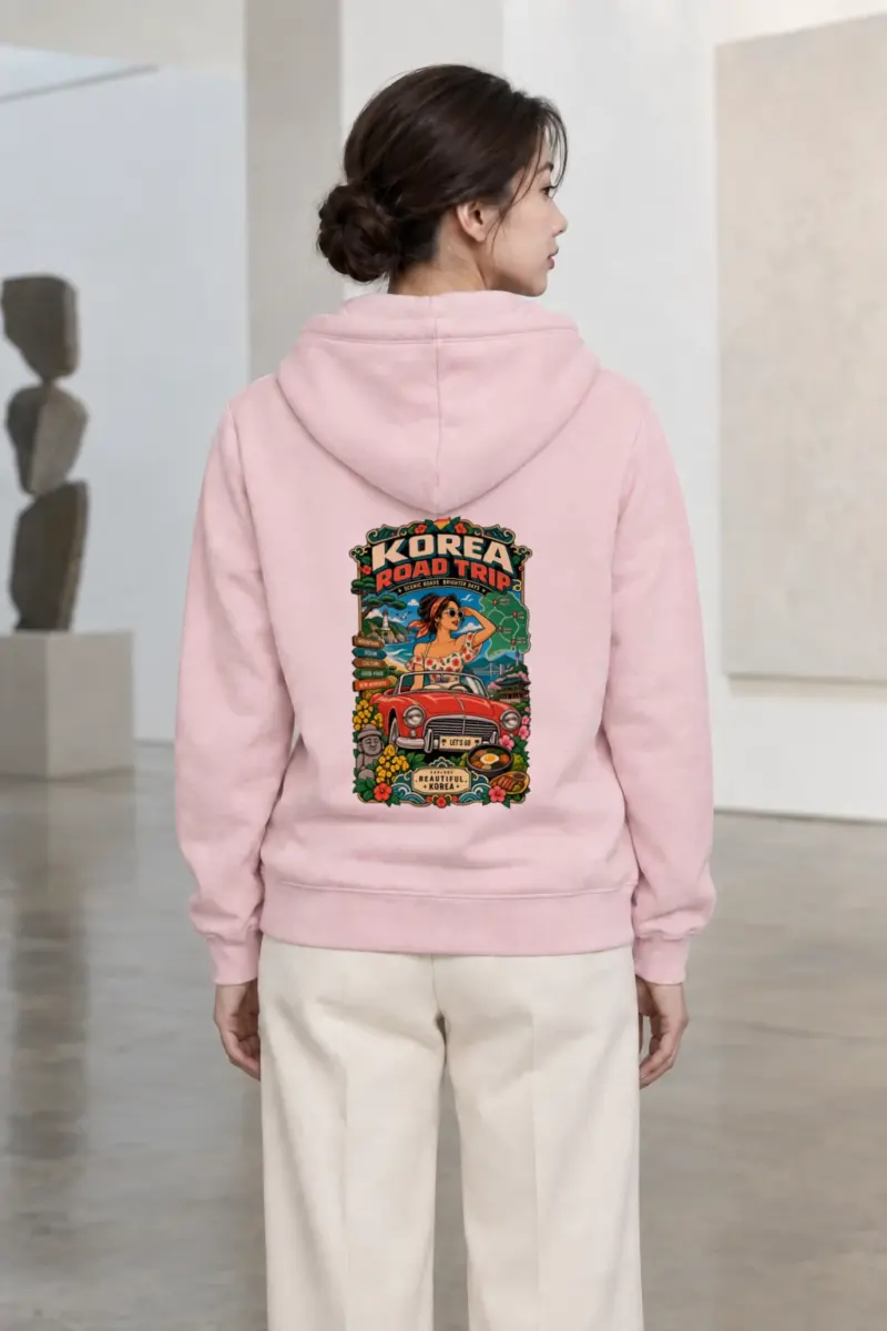 "Korea Road Trip" Heavy Blend Unisex Pullover Hoodie | Gildan 18500