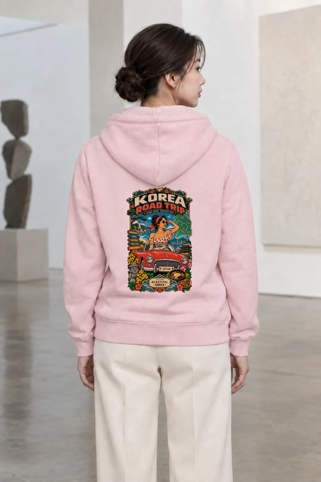 "Korea Road Trip" Heavy Blend Unisex Pullover Hoodie | Gildan 18500