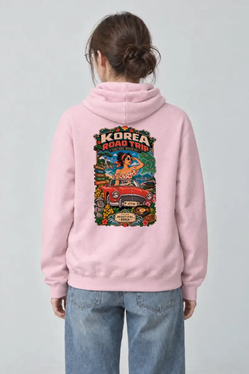 "Korea Road Trip" Heavy Blend Unisex Pullover Hoodie