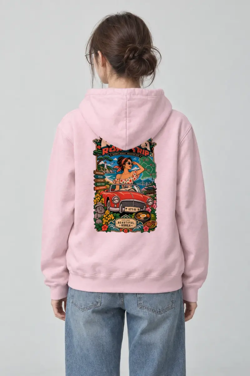 "Korea Road Trip" Heavy Blend Unisex Pullover Hoodie
