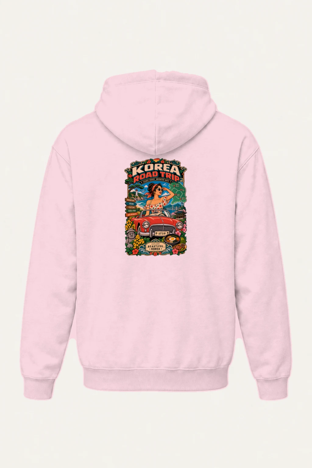 "Korea Road Trip" Heavy Blend Unisex Pullover Hoodie | Gildan 18500
