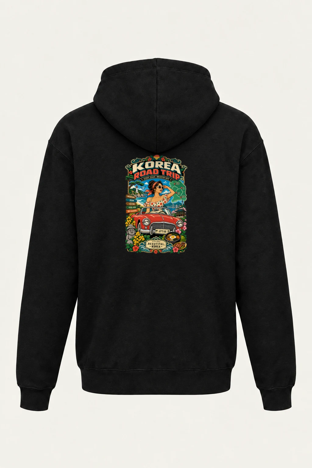 "Korea Road Trip" Heavy Blend Unisex Pullover Hoodie | Gildan 18500
