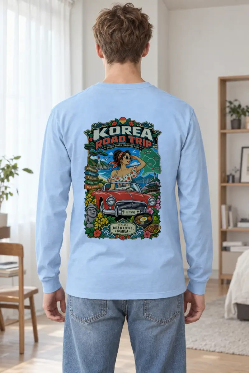 "Korea Road Trip" Unisex Longsleeve T-shirt