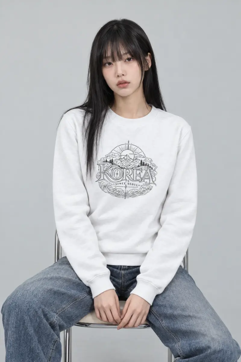 "Seoul Coastal Horizon" Heavy Blend Unisex Crewneck Sweatshirt