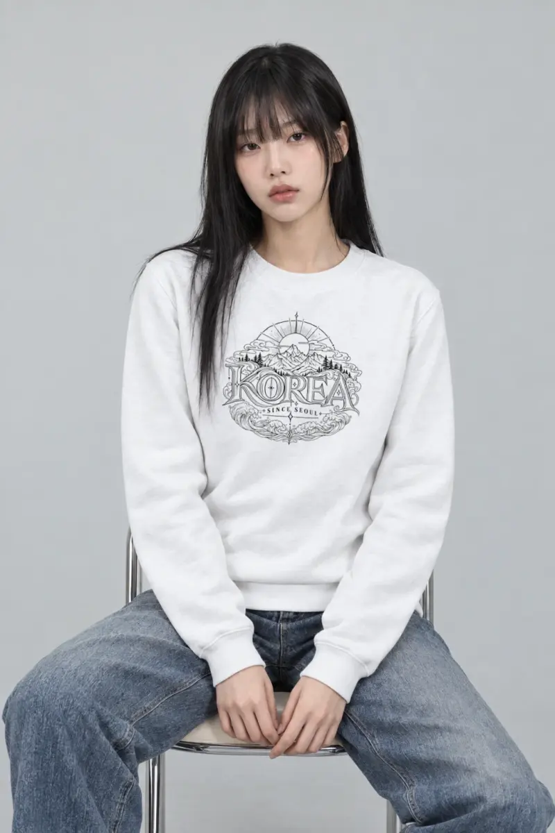 "Seoul Coastal Horizon" Heavy Blend Unisex Crewneck Sweatshirt