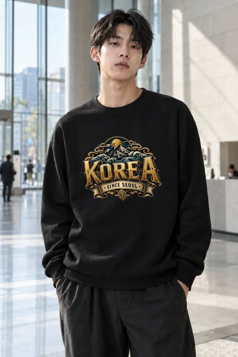 “Korea Since Seoul” Heavy Blend Unisex Crewneck Sweatshirt | Gildan 18000