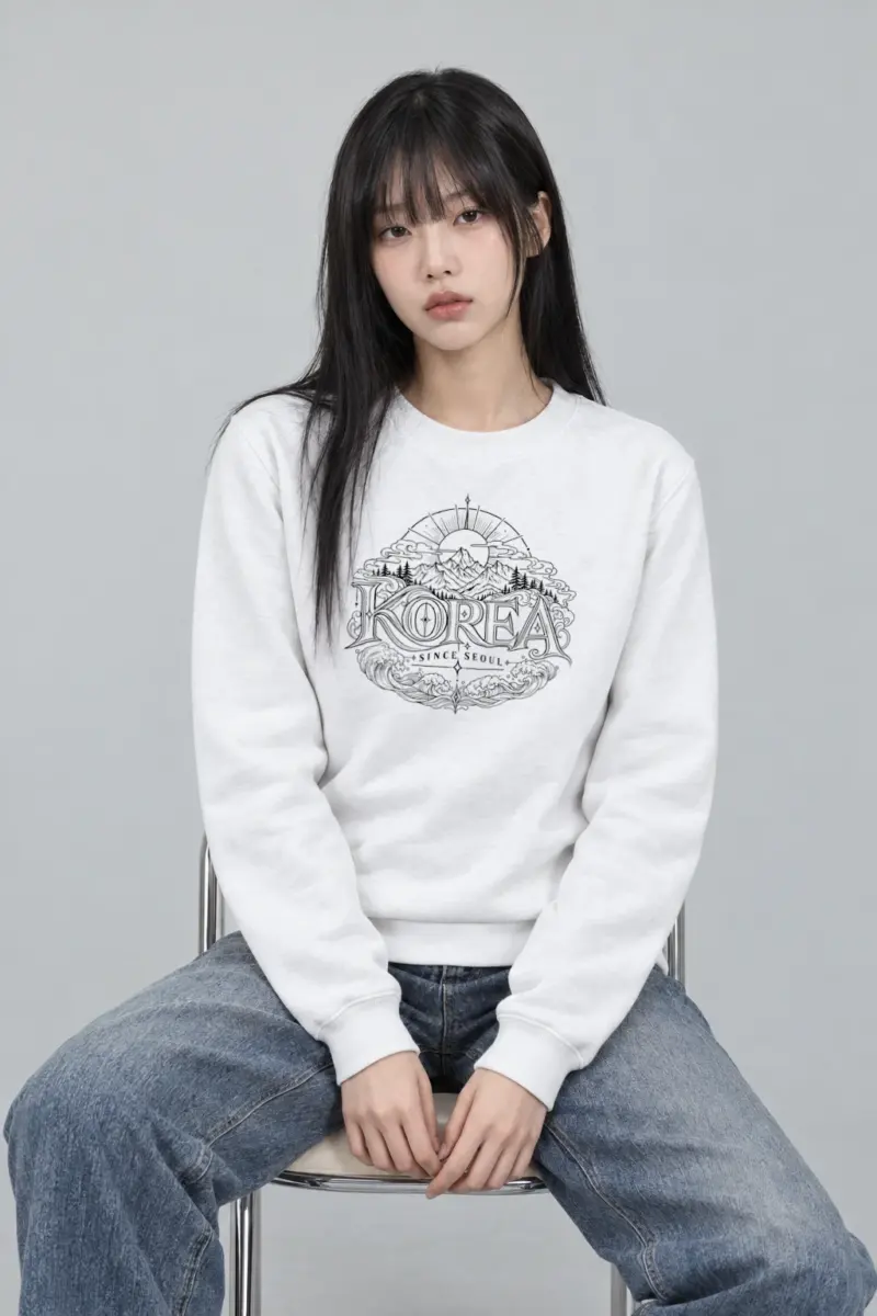 "Seoul Coastal Horizon" Heavy Blend Unisex Crewneck Sweatshirt