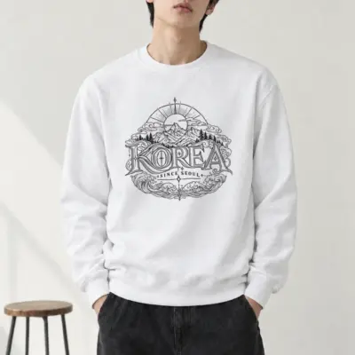 "Seoul Coastal Horizon" Heavy Blend Unisex Crewneck Sweatshirt | Gildan 18000