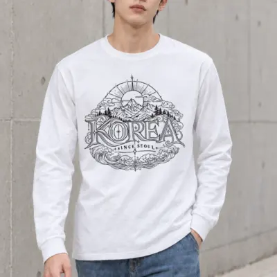 "Seoul Mountain Tide" Unisex Longsleeve T-shirt | Gildan 2400