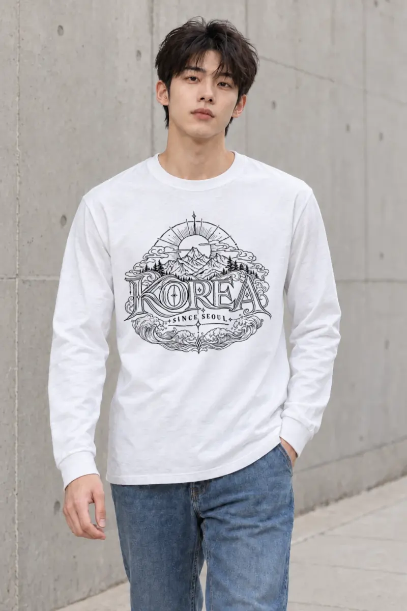 "Seoul Mountain Tide" Unisex Longsleeve T-shirt | Gildan 2400