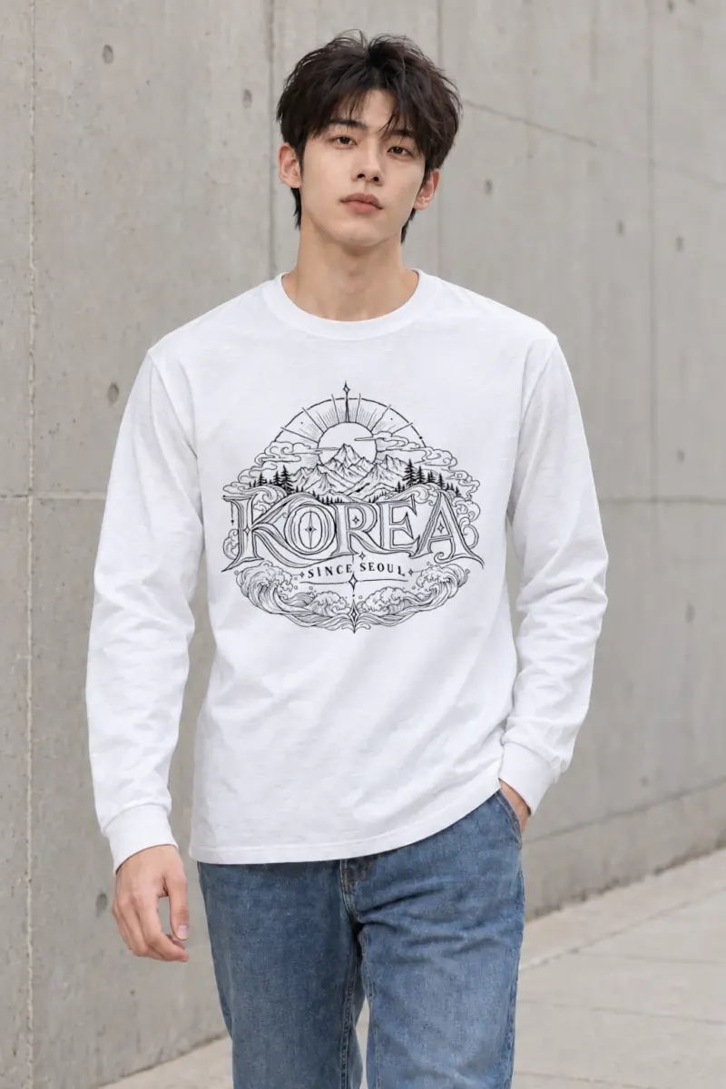 "Seoul Mountain Tide" Unisex Longsleeve T-shirt
