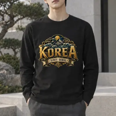 "Korea Since Seoul" Unisex Longsleeve T-shirt | Gildan 2400
