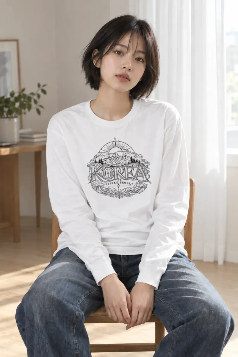 "Seoul Mountain Tide" Unisex Longsleeve T-shirt | Gildan 2400