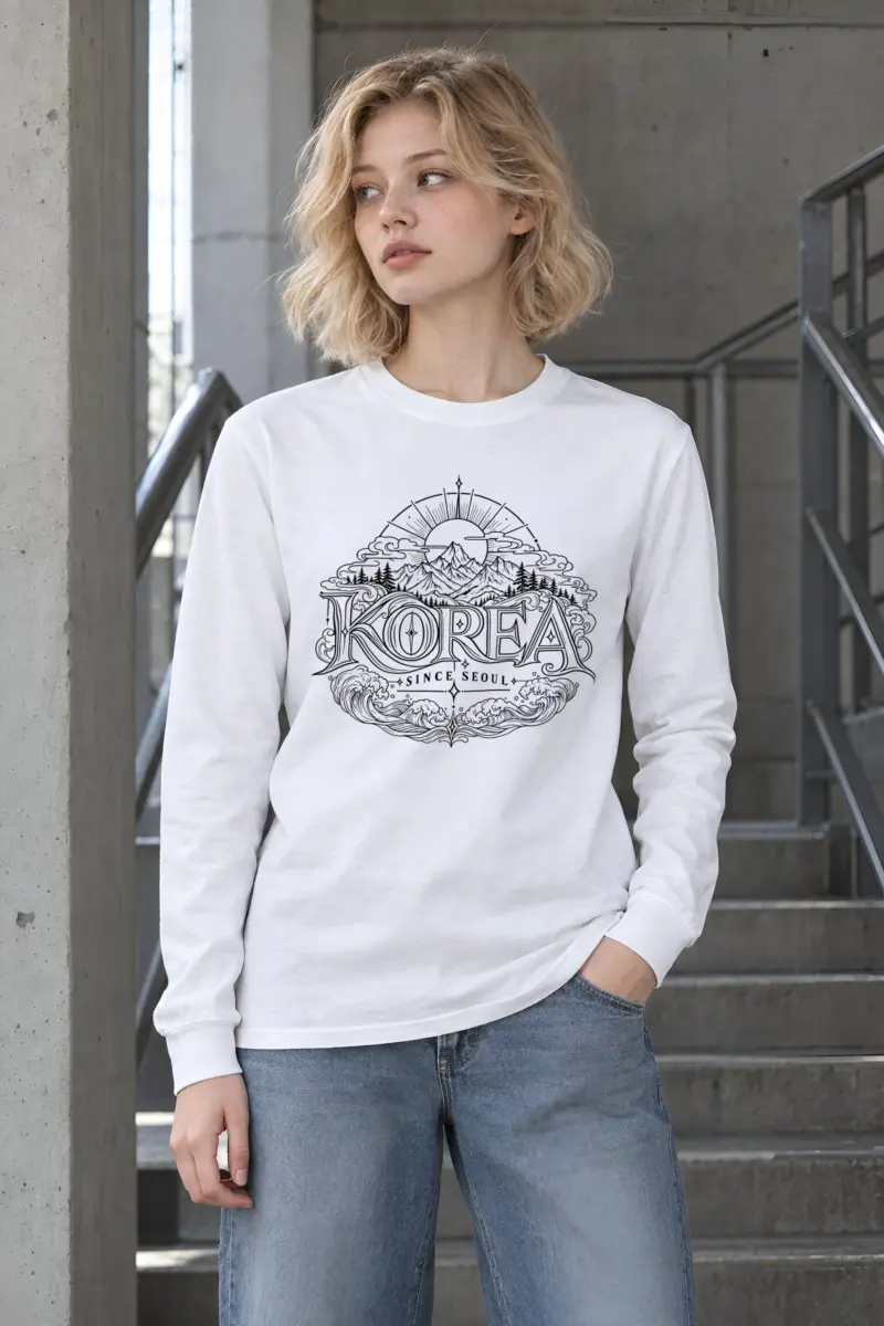"Seoul Mountain Tide" Unisex Longsleeve T-shirt