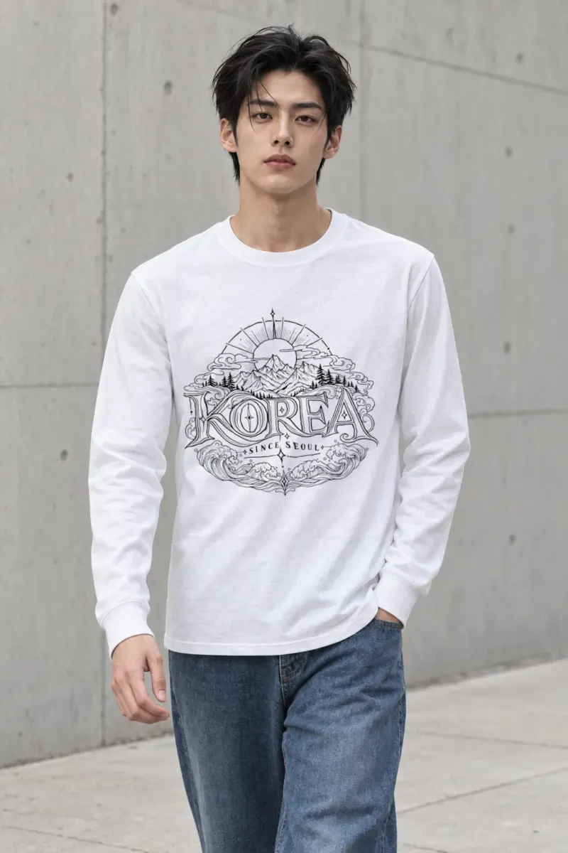 "Seoul Mountain Tide" Unisex Longsleeve T-shirt