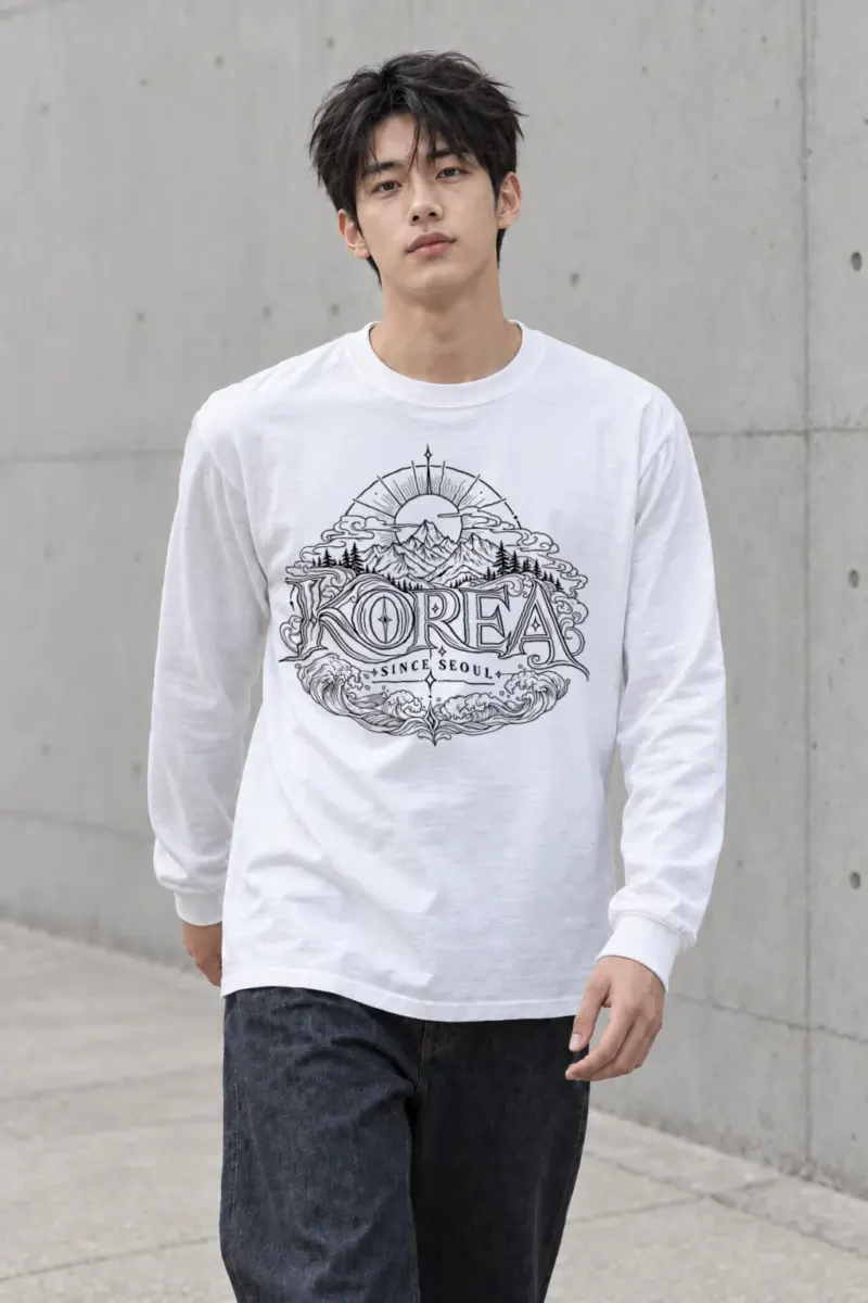 “Seoul Mountain Tide” Unisex Longsleeve T-shirt | Gildan 2400