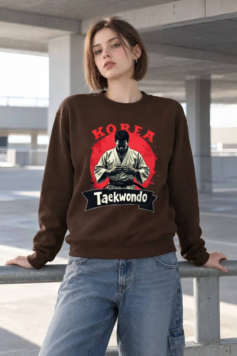 "Korea Taekwondo" Heavy Blend Unisex Crewneck Sweatshirt