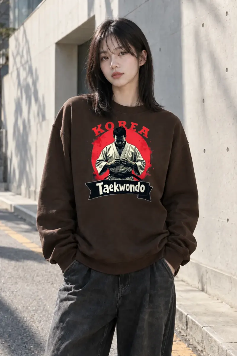 "Korea Taekwondo" Heavy Blend Unisex Crewneck Sweatshirt | Gildan 18000