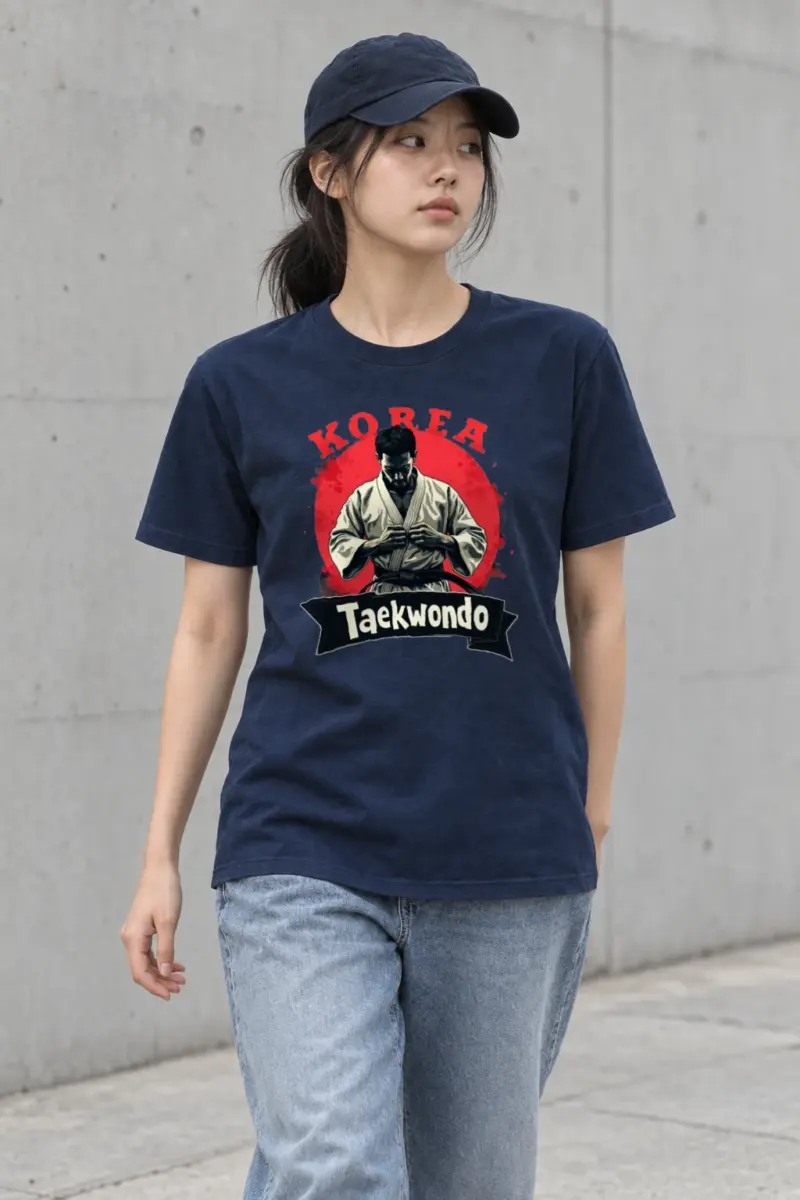"Korea Taekwondo" Heavyweight Unisex Crewneck T-shirt
