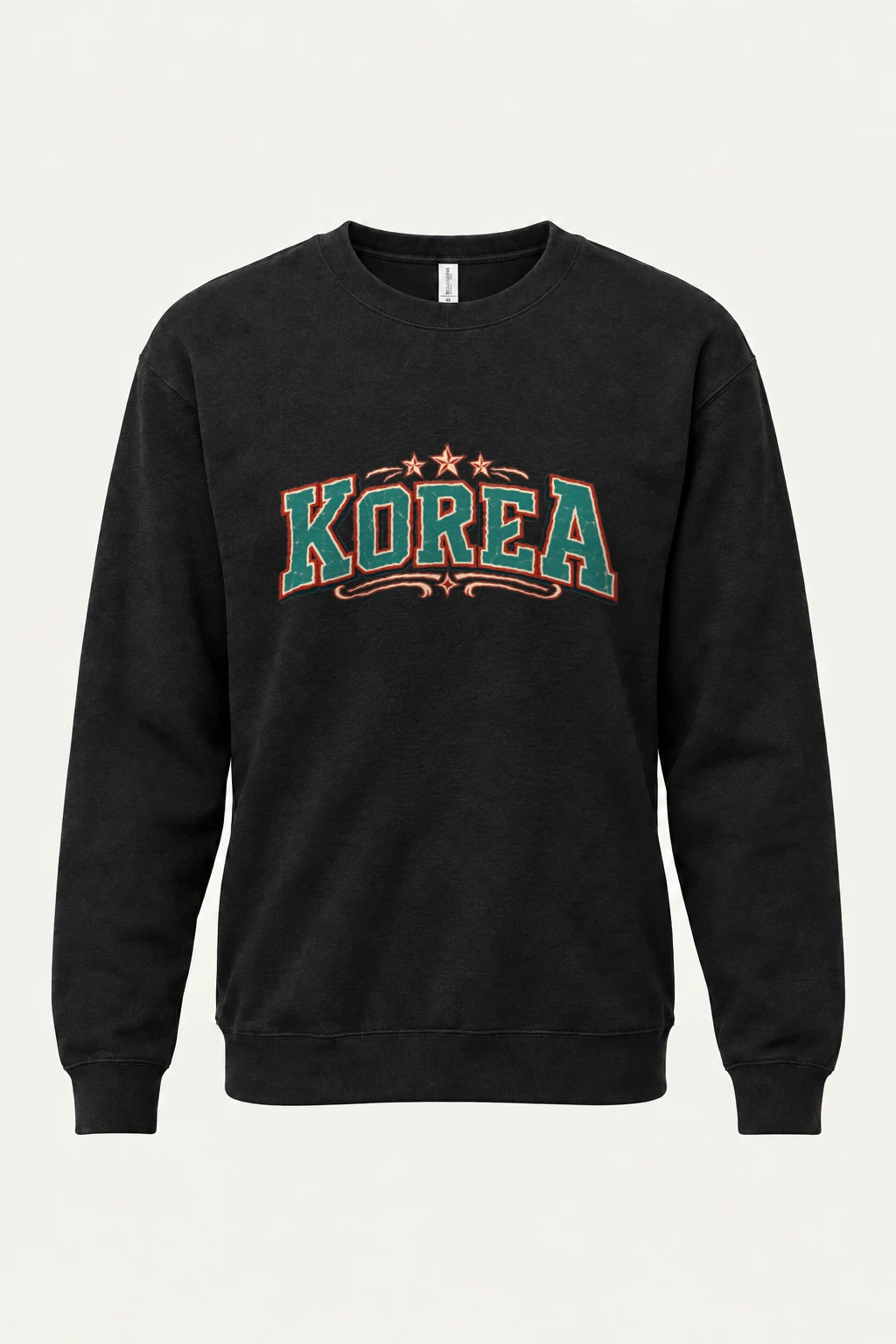 "Korea Varsity Crest" Heavy Blend Unisex Crewneck Sweatshirt | Gildan 18000